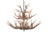 Faux 12 Light Antler Horn Chandelier